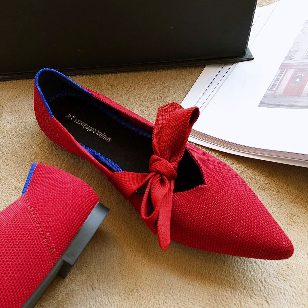 Chic Bow-Adorned Flat Boat Shoes