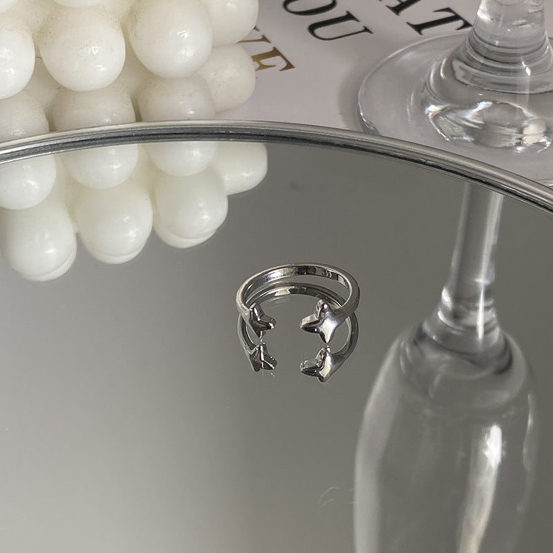 Elegant Zircon Cross Ring for Women