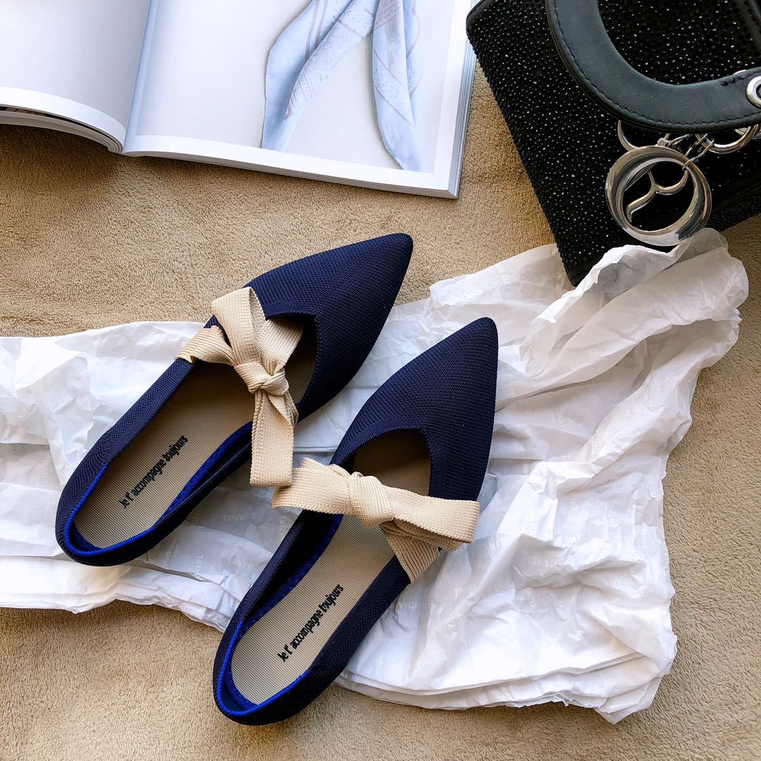 Chic Bow-Adorned Flat Boat Shoes
