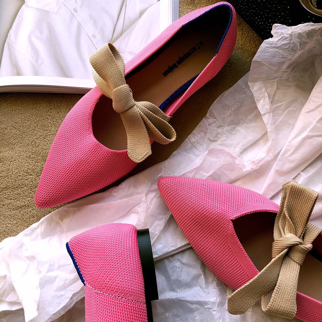 Chic Bow-Adorned Flat Boat Shoes