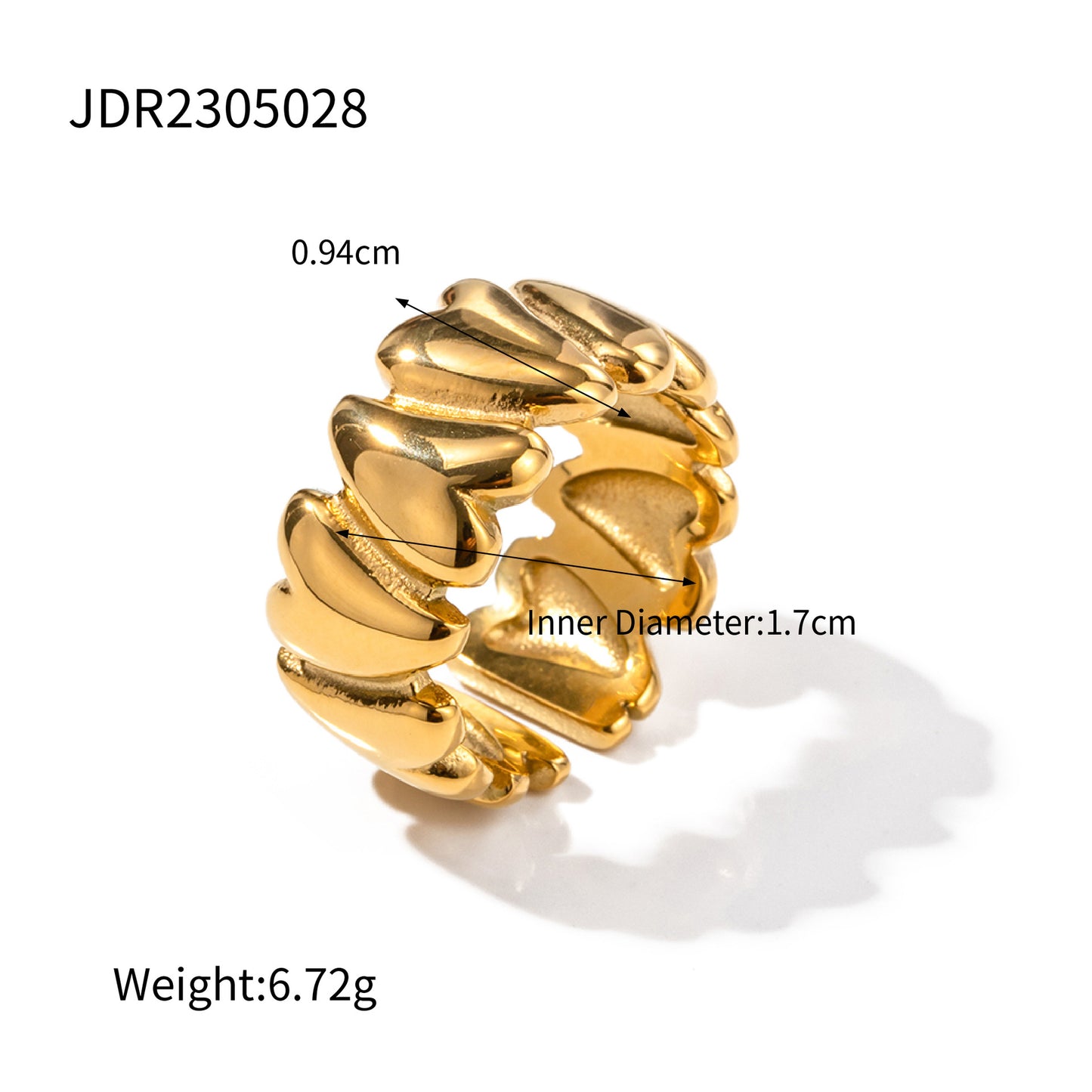 Elena Contemporary Gold Ring