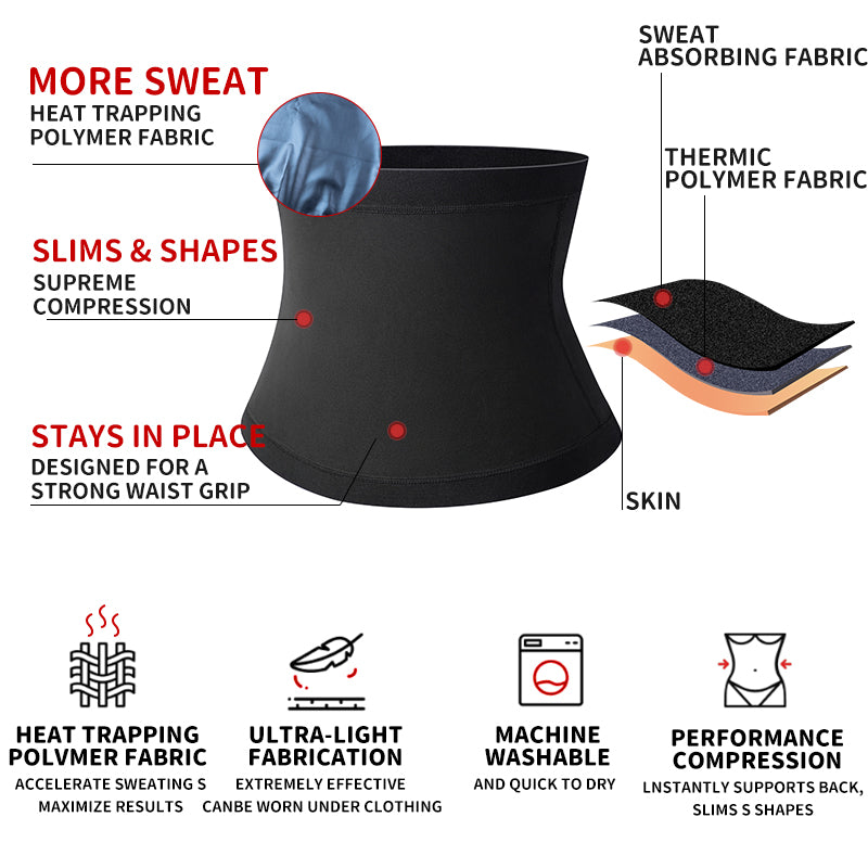 Men's Slimming Sauna Waist Trainer Belt