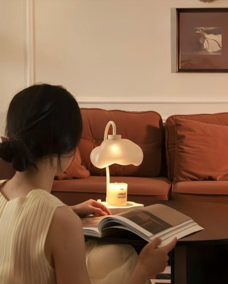 Cute Unique Cloud Candle Warmer Lamp With Timer For Large Candles.