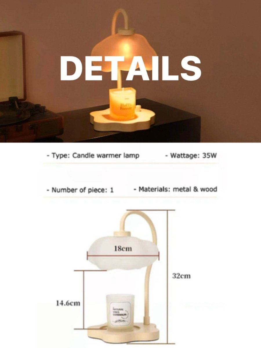 Cute Unique Cloud Candle Warmer Lamp With Timer For Large Candles.