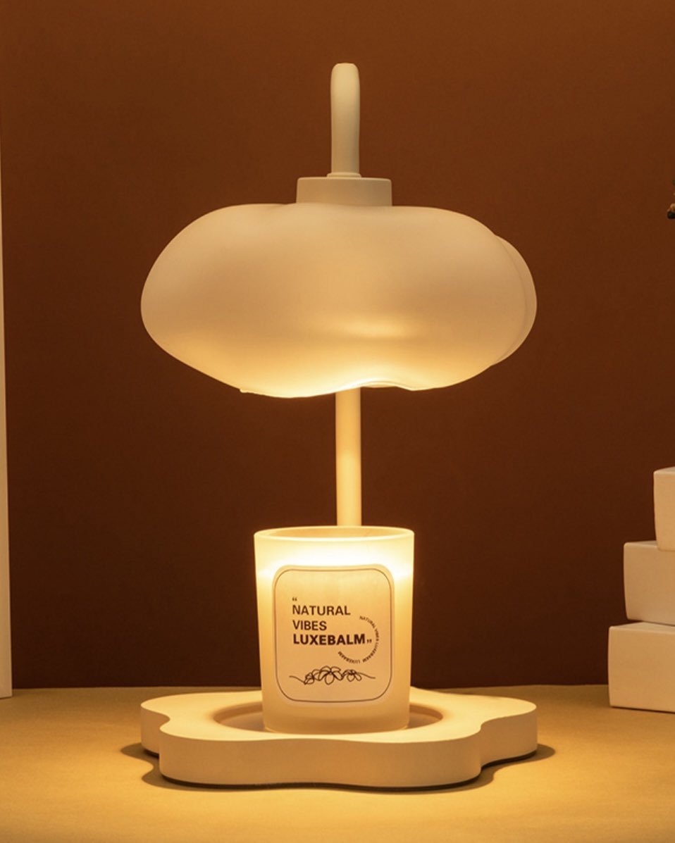 Cute Unique Cloud Candle Warmer Lamp With Timer For Large Candles.