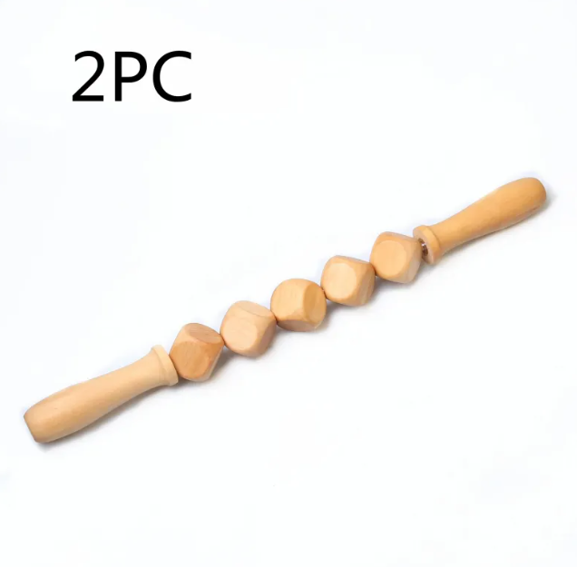 Birch Wood Body Massage Roller Kit.